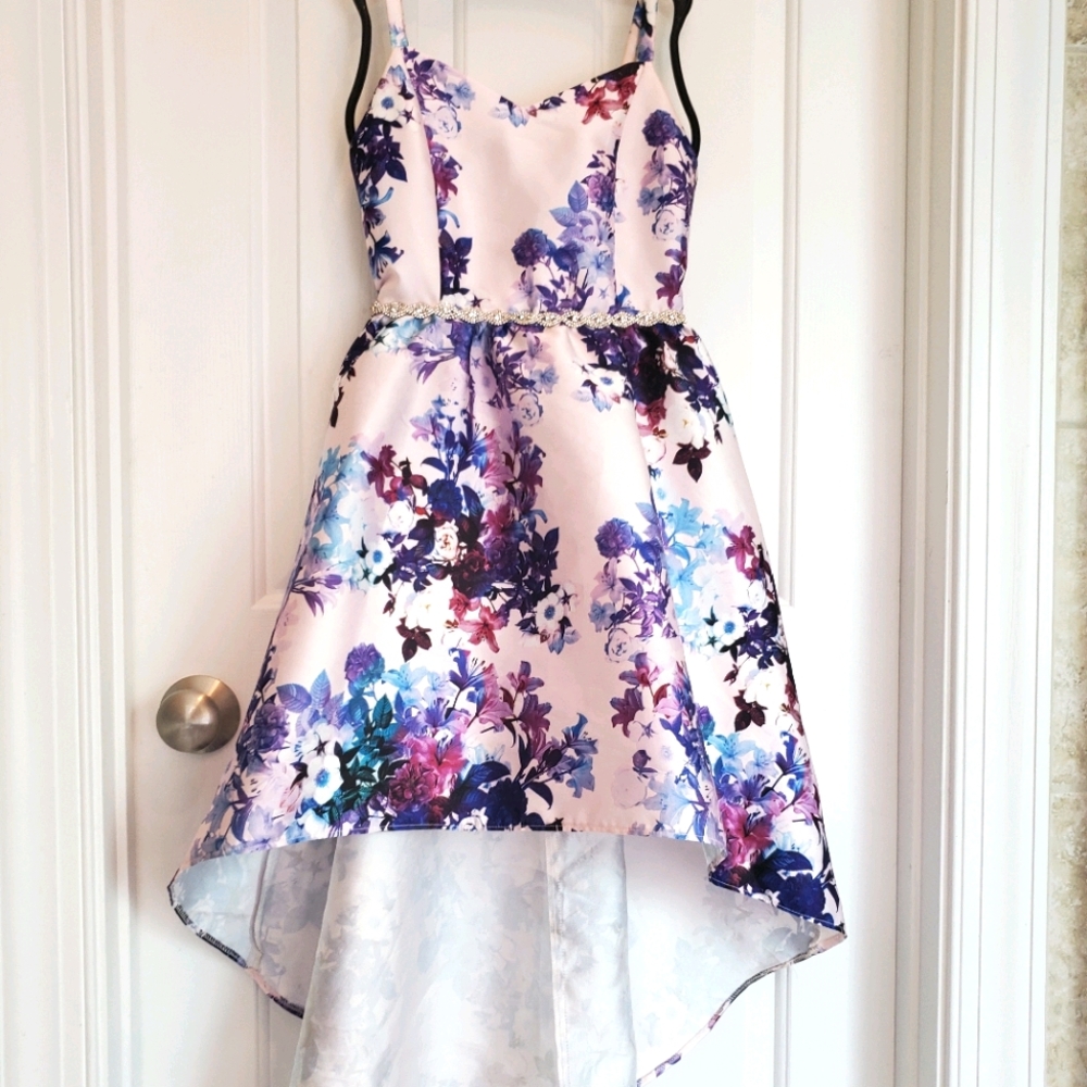 Floral high low dress in a girl's size 12